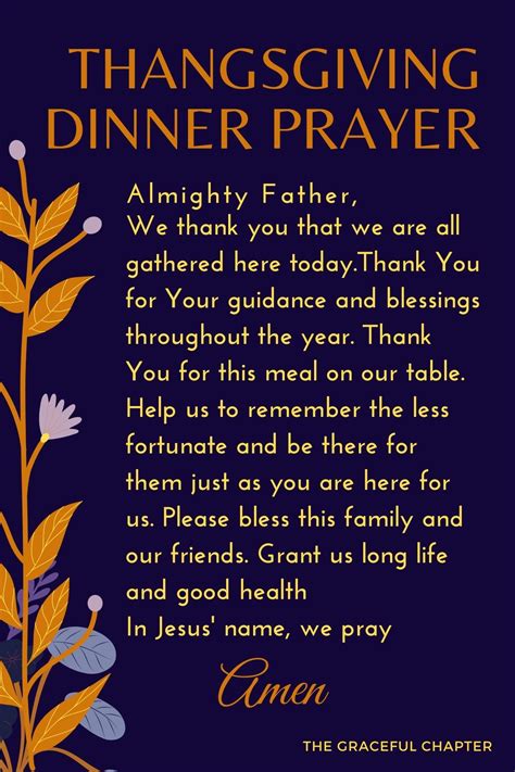 thanksgiving day prayer before meal