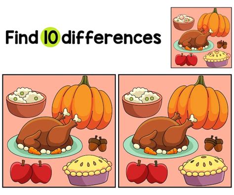 Thanksgiving Find The Differences Printable