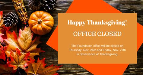 Thanksgiving Out of Office Email Template