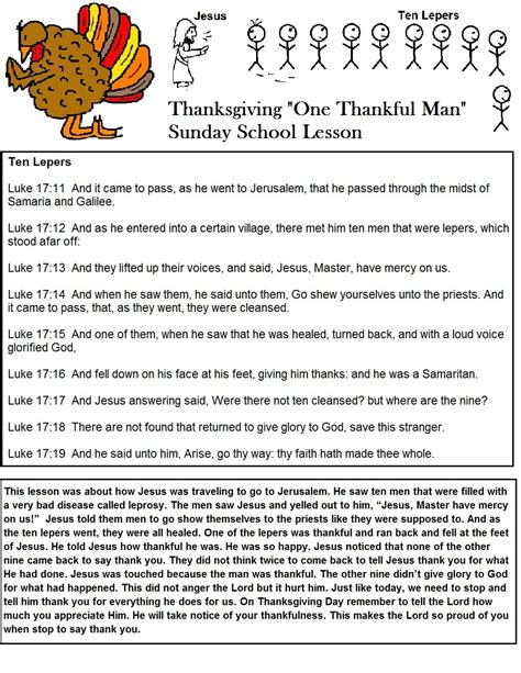 Thanksgiving Printable Study Lesson