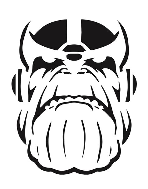 Thanos Pumpkin Stencil Printable