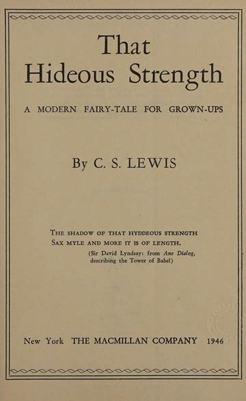 Discussion That Hideous Strength Pdf 2023