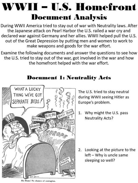 The American Homefront During Ww2 Worksheet Answers Heavy Wiring