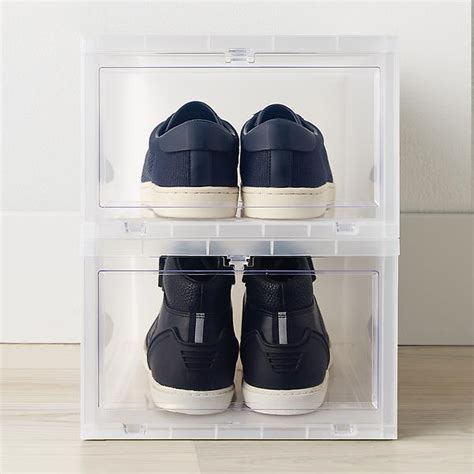 Large DropFront Shoe Box Shoe box storage, Drop front shoe box