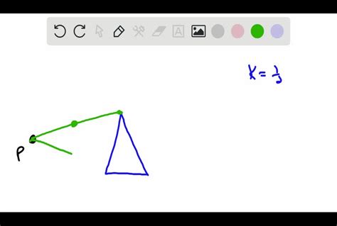 The dashed triangle is the image of the solid triangle