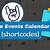the events calendar shortcodes