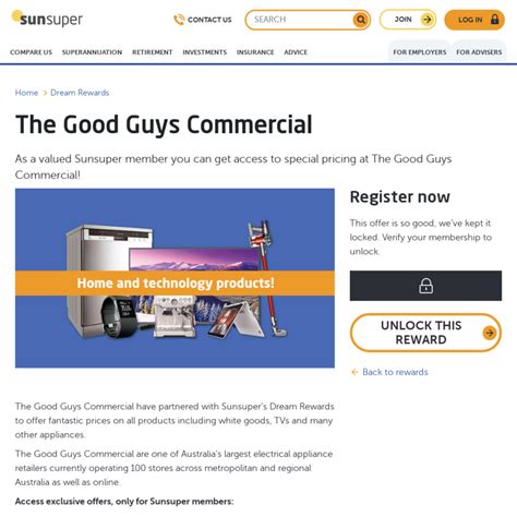 Access to Good Guys Commercial (G'Day Rewards Membership Required) A