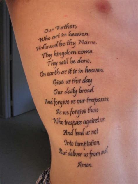 Revolutionary The Lord&#039;s Prayer Tattoo Designs 2023