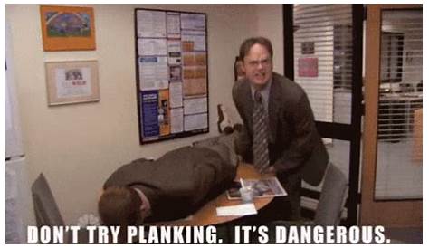 The Office Planking Gif What Is Dwight Schrutes Perfect Crime?