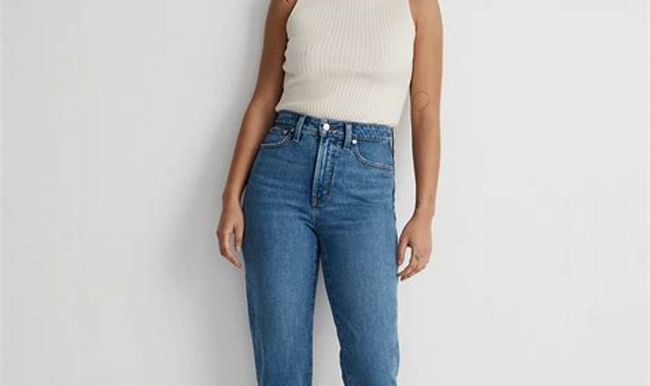 The Perfect Vintage Straight Jean in Earlwood Wash