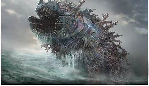 Sea Monster Attacking Ship Drawing : Download a free preview or high