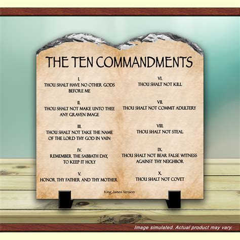 the 10 commandments in order kjv