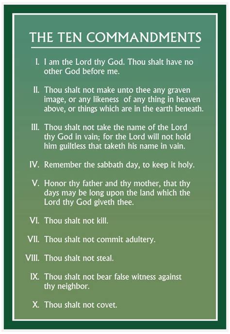 the 10 commandments in order lds