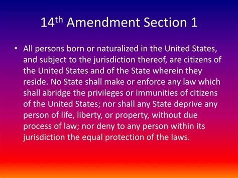 the 14th amendment section 1