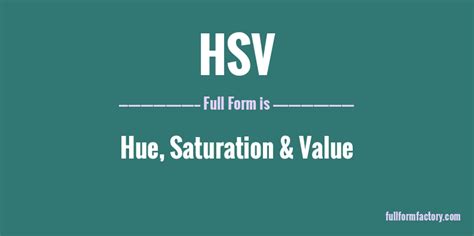 the abbreviation hsv refers to
