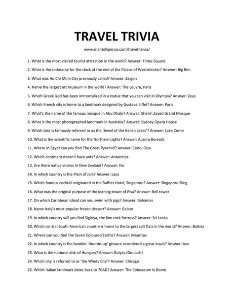 the age travel quiz