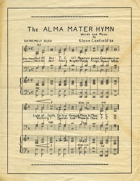 the alma mater song
