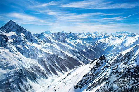 the alps from the air