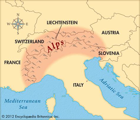 the alps in france map