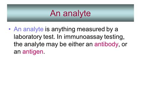 The Analyte Is