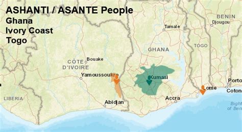 the ashanti people are mainly found where