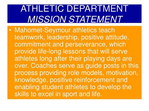 the athletic mission statement