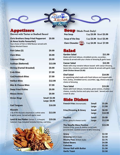 the atlantic kitchen menu