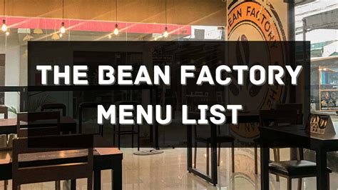 the bean flower menu