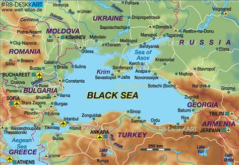 the black sea map and surrounding countries