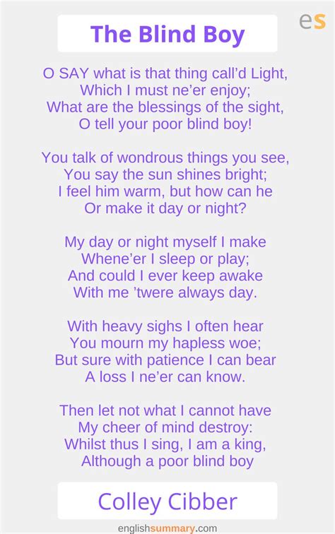 the blind boy poem