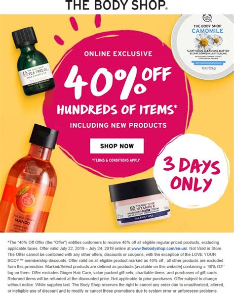 the body shop coupons online