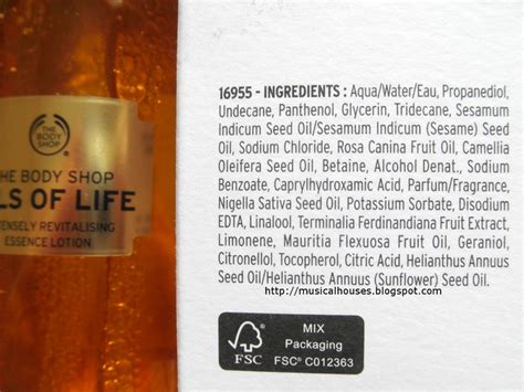 the body shop ingredients