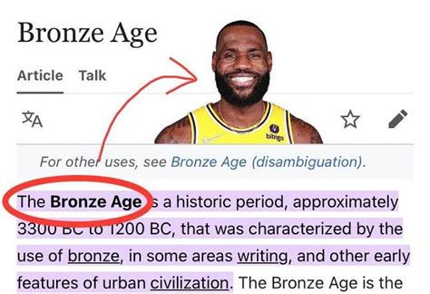 the bronze age lebron james meme