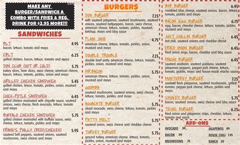 the burger don menu
