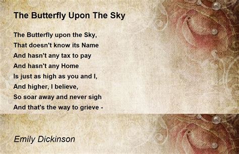 the butterfly upon the sky