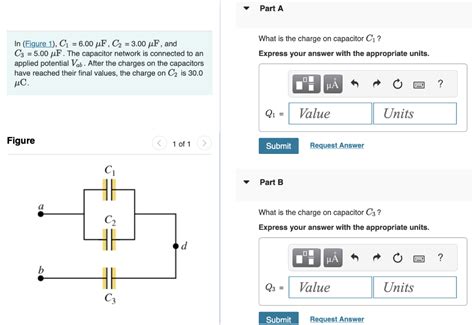 The Capacitor Network Is Connected To An Applied Potential