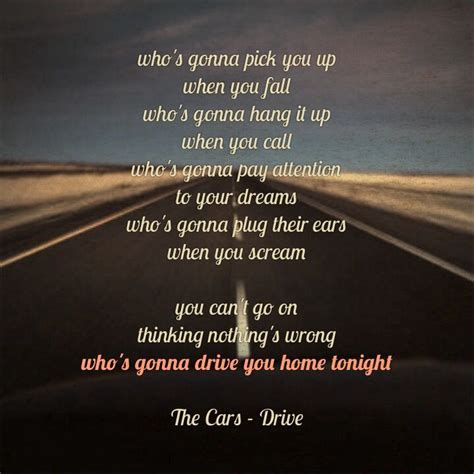 the cars who's gonna drive you home lyrics