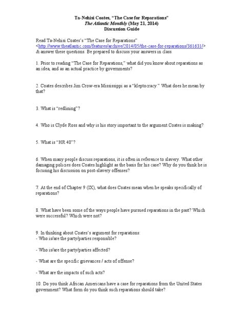 The Case For Reparations Printable Version