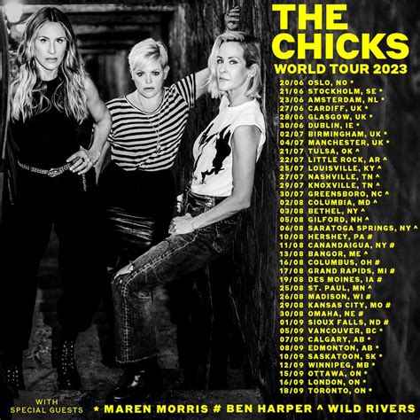 the chicks tour setlist 2023