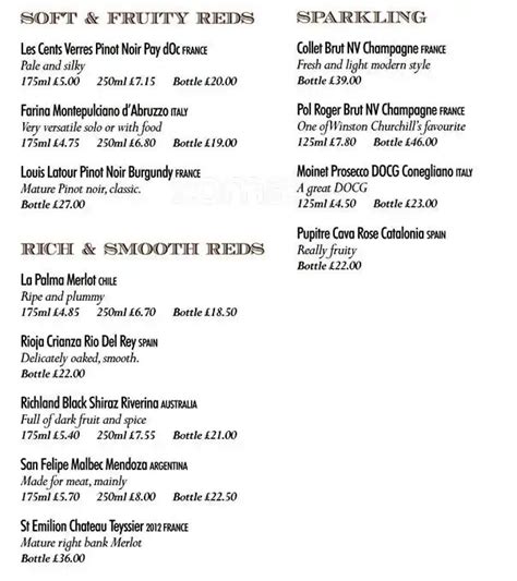 the churchill arms london menu