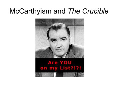 the crucible mccarthyism