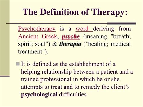 the definition of psychotherapy