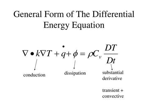 the differential energy equation