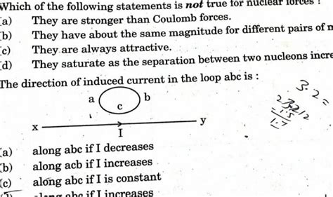 the direction of induced current in the loop abc