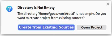 The Directory Is Not Empty. Do You Want To Create Project From Existing Sources