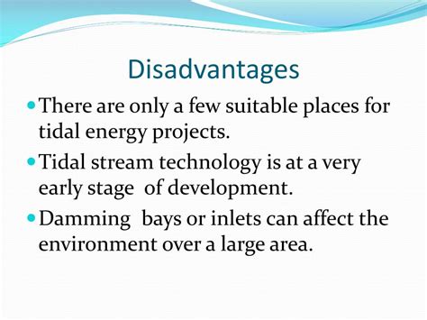 the disadvantages of tidal energy