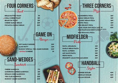 the dugout menu