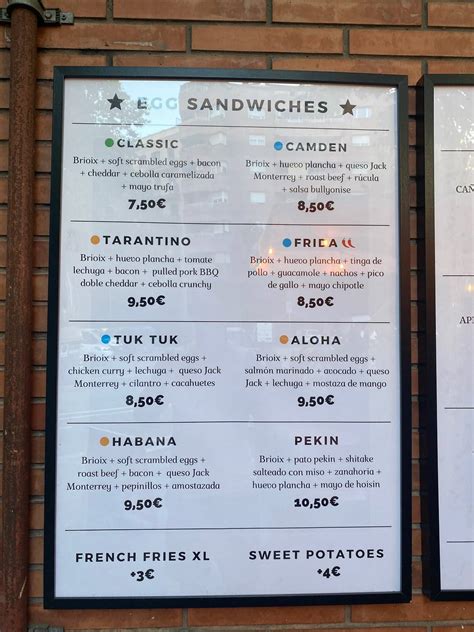 The Egg Lab - Brunch Menu