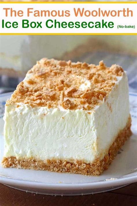 the famous woolworth icebox cheesecake recipe