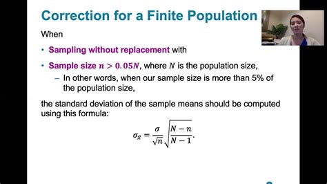the finite population correction factor is